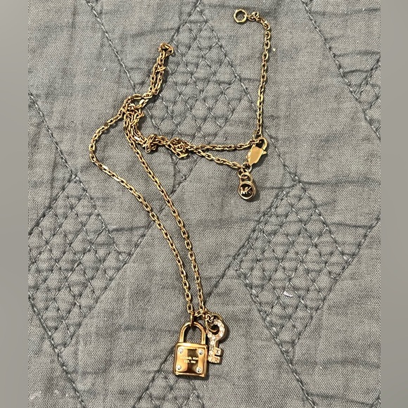 Michael Kors Jewelry - Michael Kors rose gold lock and key necklace